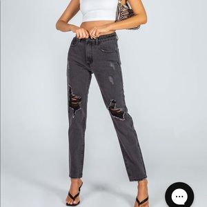 Princess Polly black jeans size 4